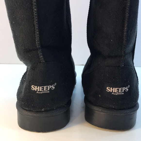 SHEEPS Australia Black “ Ugg Like” Boots Size 9 - Picture 3 of 7